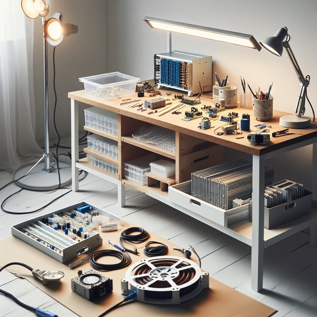 LED strip power supply components and installation setup